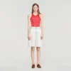 Bermudashort van gewassen jeans