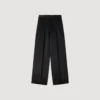 Broek met wijde pijpen en satijnglans Broek met wijde pijpen en satijnglans