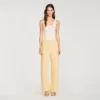 Broek van gebreide stof met strass-steentjes Broek van gebreide stof met strass-steentjes