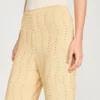 Broek van gebreide stof met strass-steentjes Broek van gebreide stof met strass-steentjes