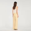 Broek van gebreide stof met strass-steentjes Broek van gebreide stof met strass-steentjes