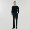 Elastische broek met rechte pijpen