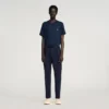 Elastische broek met rechte pijpen Elastische broek met rechte pijpen