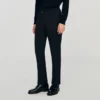 Elastische broek met rechte pijpen