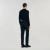 Elastische broek met rechte pijpen