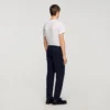 Elastische broek met rechte pijpen Elastische broek met rechte pijpen