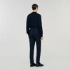 Elastische broek met rechte pijpen Elastische broek met rechte pijpen