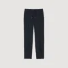 Elastische broek met rechte pijpen