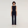 Geborduurde gebreide broek Geborduurde gebreide broek