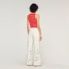 Geborduurde jeans met wijde pijpen Geborduurde jeans met wijde pijpen