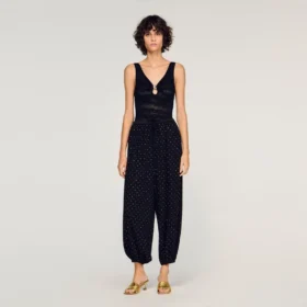 Gebreide bodysuit met sieradenaccenten
