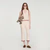 Gebreide broek met haaklook Gebreide broek met haaklook