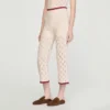 Gebreide broek met haaklook Gebreide broek met haaklook