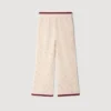 Gebreide broek met haaklook Gebreide broek met haaklook
