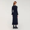 Gebreide maxi-jurk met ruches Gebreide maxi-jurk met ruches