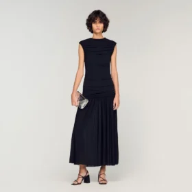 Gedrapeerde maxi-jurk