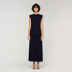 Gedrapeerde maxi-jurk