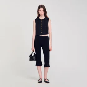 Gepleiste crop-top