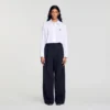 Gestreepte broek met wijde pijpen Gestreepte broek met wijde pijpen