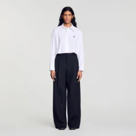 Gestreepte broek met wijde pijpen