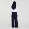Gestreepte broek met wijde pijpen Gestreepte broek met wijde pijpen