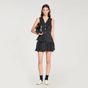 Gestreepte vest met pailletten