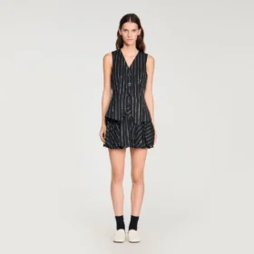Gestreepte vest met pailletten