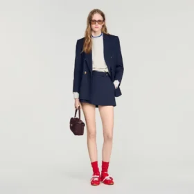 Gestreepte wollen skort
