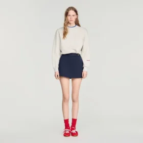 Gestreepte wollen skort