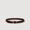 Gladleren riem met metalen gesp