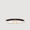 Gladleren riem met metalen gesp