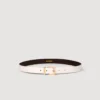 Gladleren riem met metalen gesp