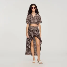 Hi-low-rok met bandana-print Hi-low-rok met bandana-print