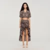 Hi-low-rok met bandana-print Hi-low-rok met bandana-print