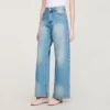 Jeans met rechte pijpen en strass-steentjes Jeans met rechte pijpen en strass-steentjes