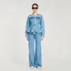 Jeans peplum-jasje met kralen Jeans peplum-jasje met kralen