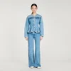 Jeans peplum-jasje met kralen Jeans peplum-jasje met kralen