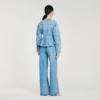 Jeans peplum-jasje met kralen Jeans peplum-jasje met kralen