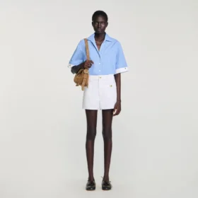 Jeansshort met hoge taille