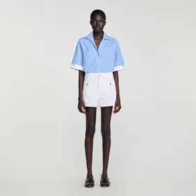 Jeansshort met hoge taille