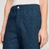 Jeansshort met vierkante kruisnaad Jeansshort met vierkante kruisnaad