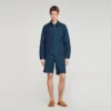 Jeansshort met vierkante kruisnaad Jeansshort met vierkante kruisnaad