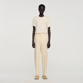 Katoenen broek met wijde pijpen Katoenen broek met wijde pijpen