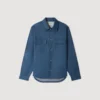 Katoenen en linnen overhemd met Jeans-effect Katoenen en linnen overhemd met Jeans-effect