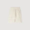 Katoenen short met broderie anglaise Katoenen short met broderie anglaise