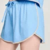 Katoenen short met kralenrand Katoenen short met kralenrand