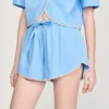 Katoenen short met kralenrand Katoenen short met kralenrand