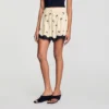 Korte broek met bloemenborduursel Korte broek met bloemenborduursel