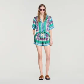 Korte broek met bloemenprint