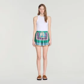 Korte broek met bloemenprint